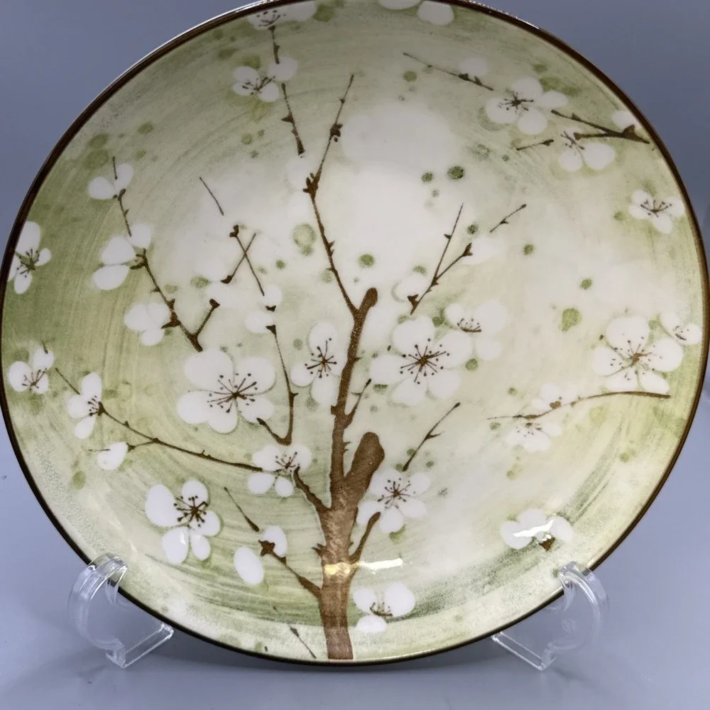 Japanese Green, Blossom, Ceramic Pottery 8